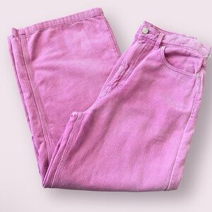 BDG Pink Wide Leg Corduroy Cropped Ankle Pants Size 30 (size 10)